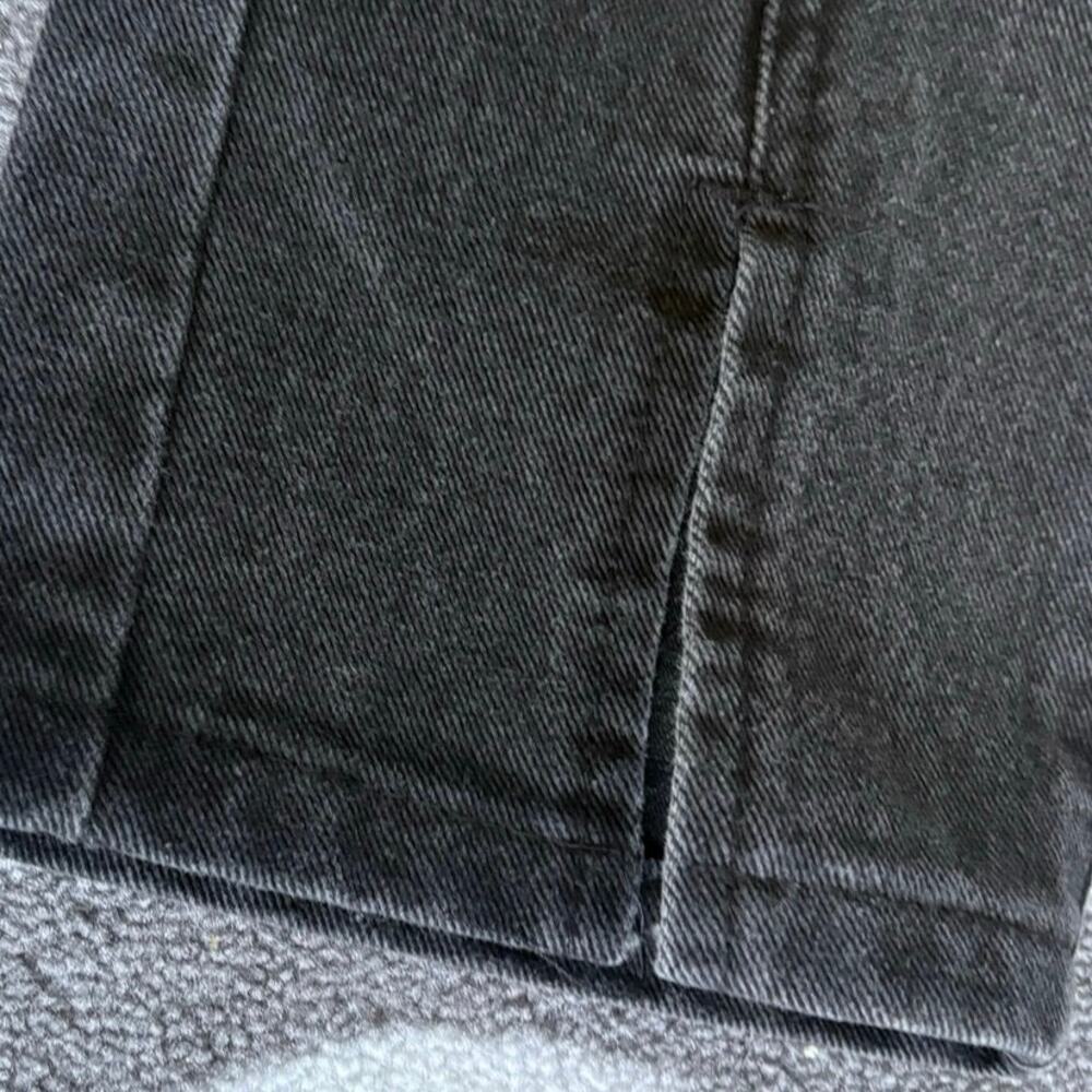 Nasty Gal Retro Western Black Straight Leg Jeans Ankle Slit High Rise 2 - Picture 2 of 8